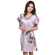 Load image into Gallery viewer, Women's tunic  crewneck  Batwing  Sleeve Peacock Kimono Nightgown pullover robe
