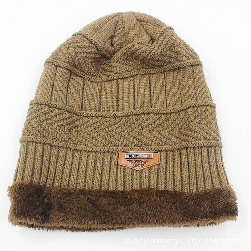 Winter Unisex chunky cable  Knit warm Beanie hats fleece lining caps