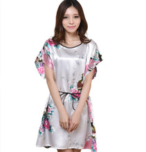 Load image into Gallery viewer, Women's tunic  crewneck  Batwing  Sleeve Peacock Kimono Nightgown pullover robe
