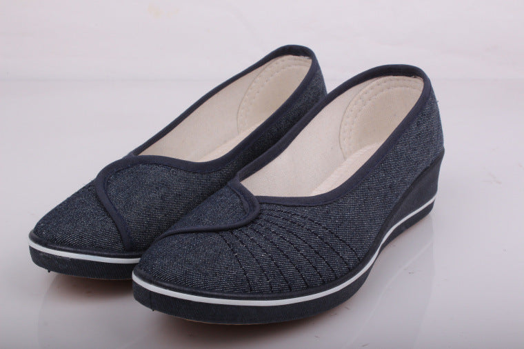 Nurse shoes, wedge heel women's shoes, dual-purpose shoes for work and leisure, internally increased tendon