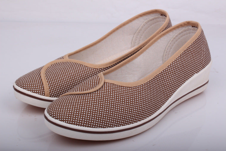Nurse shoes, wedge heel women's shoes, dual-purpose shoes for work and leisure, internally increased tendon
