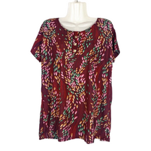 Load image into Gallery viewer, Women's Scoop neck Short Sleeve Loose Fit floral print T-Shirt casual blouses
