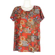 Load image into Gallery viewer, Women's Scoop neck Short Sleeve Loose Fit floral print T-Shirt casual blouses
