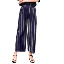 Load image into Gallery viewer, Women's summer Striped wide-leg ankle pants
