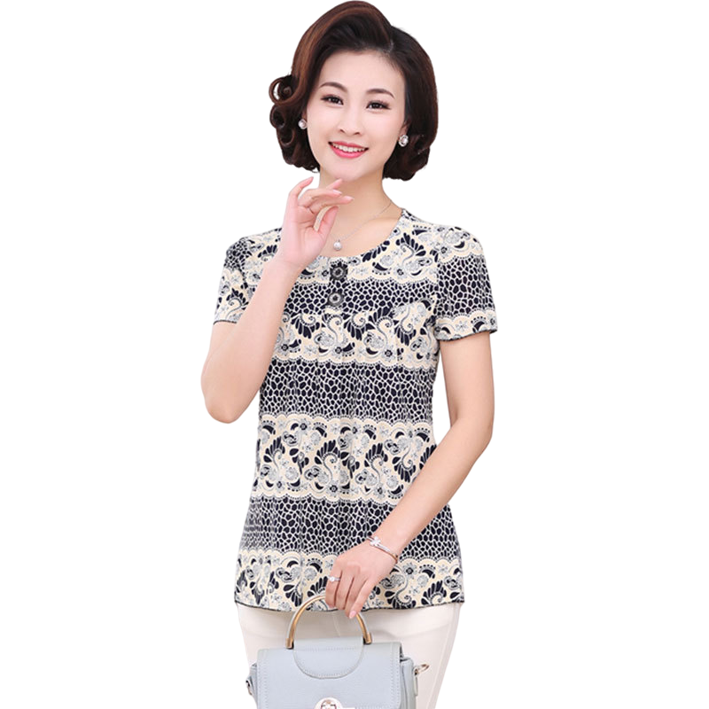 Casual Short Sleeve Tunic Tops Loose Fit Pleated Comfort Summer T-Shirt Cute Flare Blouse