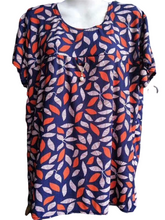 Load image into Gallery viewer, Women's Scoop neck Short Sleeve Loose Fit floral print T-Shirt casual blouses
