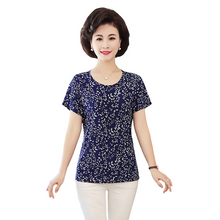 Load image into Gallery viewer, Women's Slim Fit  Short Sleeve Tunic Tops summer floral print Casual Blouse
