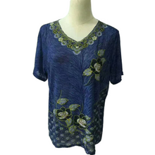 Load image into Gallery viewer, Women's Casual Short Sleeve  Tops Loose Fit  Comfort Summer T-Shirt classic pattern Blouse
