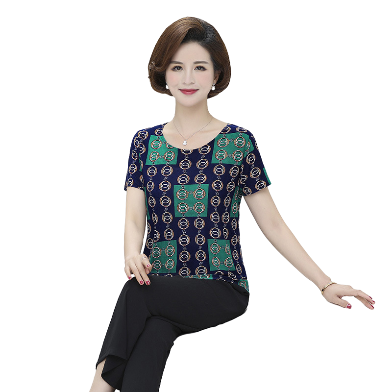 Women's summer scoop neck short sleeve