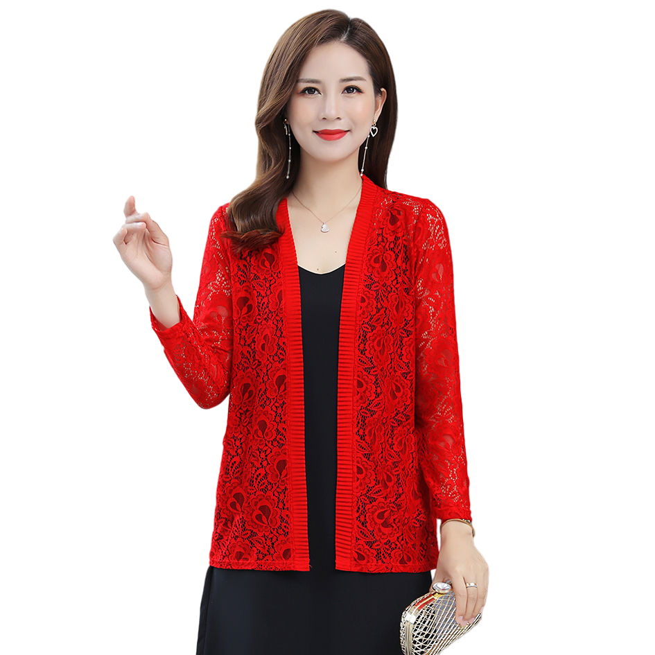 Women's Lace Cardigan Floral Crochet Sheer Cover Ups  Open front