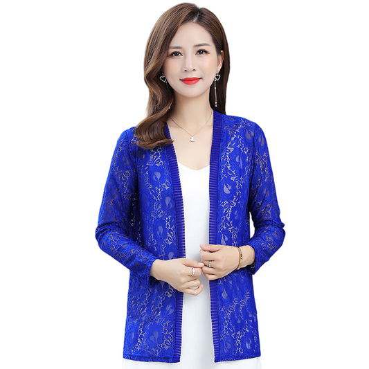 Women's Lace Cardigan Floral Crochet Sheer Cover Ups  Open front