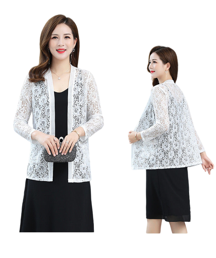 Women's Lace Cardigan Floral Crochet Sheer Cover Ups  Open front