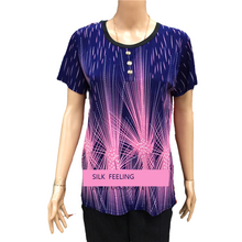 Load image into Gallery viewer, Women's Casual Crewneck Short Sleeve  Tops Loose Fit  T-Shirt fashion pattern Blouse
