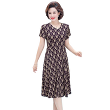 Charger l'image dans la galerie, Robe d'été pour femme à col en V et à manches courtes et à imprimé fleuri
