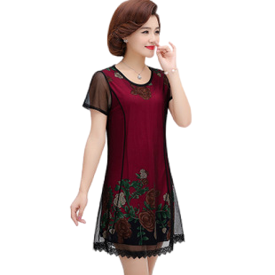 Elegant Floral Mesh Dress – Lightweight Casual Summer Dress for Women