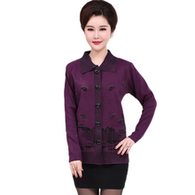 Load image into Gallery viewer, Women's lapel open front button down  Cardigan knitted lotus leaf jacket with pockets
