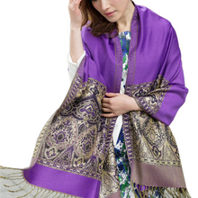 Load image into Gallery viewer, Women's warm pashmina paisley pattern Shawl Wrap Scarf stole  w/Fringe
