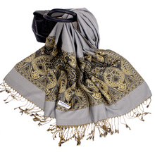 Load image into Gallery viewer, Women's warm pashmina paisley pattern Shawl Wrap Scarf stole  w/Fringe
