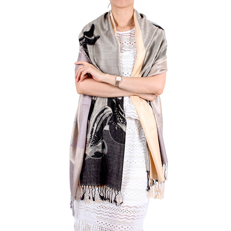 Soft Cotton Floral Scarf with Tassels – Lightweight & Comfortable Everyday Wrap