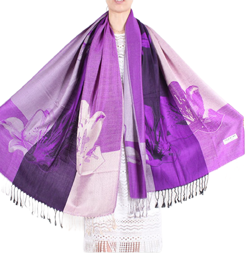 Soft Cotton Floral Scarf with Tassels – Lightweight & Comfortable Everyday Wrap