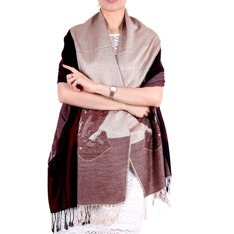 Soft Cotton Floral Scarf with Tassels – Lightweight & Comfortable Everyday Wrap