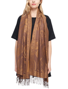 Women's Cashmere Feel Winter Scarf 2 Tone Large Pashmina Shawls and Wraps