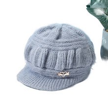 Load image into Gallery viewer, Women's Winter warm bucket fleece  Hats, chunky cable Knit soft caps
