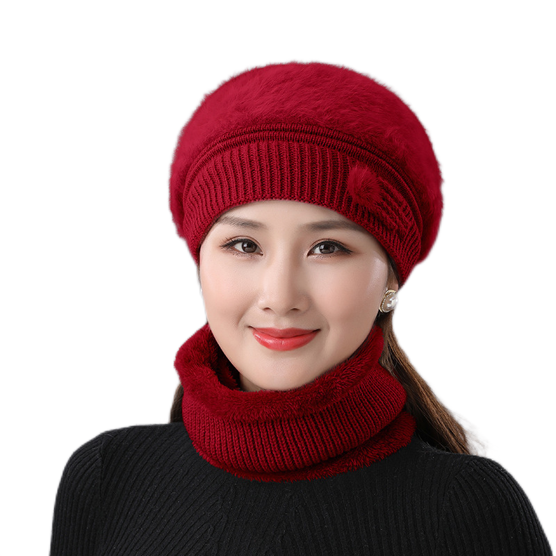 Women's Winter solid Warm Knit beanie Hat  knitted casual ski beret caps