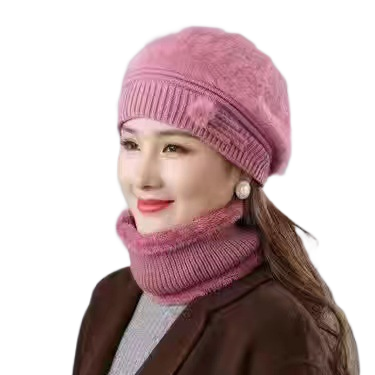Women's Winter solid Warm Knit beanie Hat  knitted casual ski beret caps