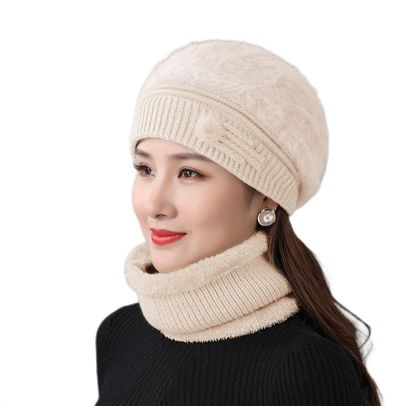 Women's Winter solid Warm Knit beanie Hat  knitted casual ski beret caps