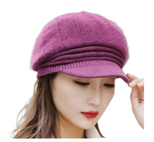 Load image into Gallery viewer, Women's Winter warm bucket fleece  Hats chunky cable Knit soft caps
