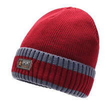 Load image into Gallery viewer, Winter warm chunky fleece lined beanie Hats, Unisex Knitted caps
