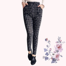 Load image into Gallery viewer, Autumn Winter  Leggings, Thick Warm Pants , Plus Velvet Pants,  Vintage Flowers Trousers
