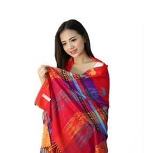Load image into Gallery viewer, Women's warm colorful  Elephant or Crown pattern Pashmina Scarf/Stole/Wrap
