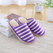 Load image into Gallery viewer, Winter slippers, Warm slippers Striped slippers
