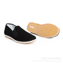 Load image into Gallery viewer, Chinese Traditional Old Beijing Shoes Kung Fu Tai Chi Shoes Rubber Sole Unisex Black

