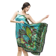 Load image into Gallery viewer, Women's Sex  satin Suspender tunic irregular hem dresses  pullover robe
