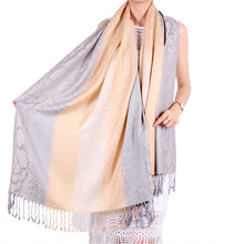 Load image into Gallery viewer, Women‘s silky gradient colors leopard pattern  Pashmina Shawl/Wrap/Scarves

