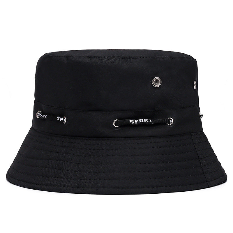 Unisex Sun Hats Flat Top Breathable Bucket Bordered  cotton adjustable Caps