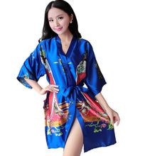 Load image into Gallery viewer, Women's  short  beauty Kimono Premium Bridesmaid Bridal Shower pajama
