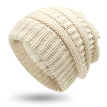 Load image into Gallery viewer, Winter warm chunky knit beanie Hats Unisex solid colors caps
