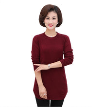 Load image into Gallery viewer, Women's Tunic Tops for Leggings Long Sleeve Crewneck knit pull over Sweater

