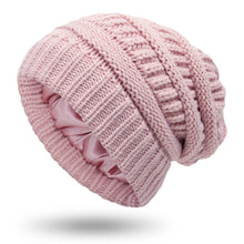 Load image into Gallery viewer, Winter warm chunky knit beanie Hats Unisex solid colors caps
