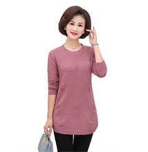 Load image into Gallery viewer, Women's Tunic Tops for Leggings Long Sleeve Crewneck knit pull over Sweater
