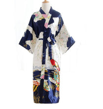 Load image into Gallery viewer, Women's  Robe with traditional painting of the figures of Japanese ladies Blossoms Printed Kimono Nightgown
