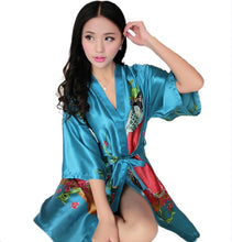 Load image into Gallery viewer, Women's  short  beauty Kimono Premium Bridesmaid Bridal Shower pajama
