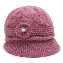 Load image into Gallery viewer, Women's Winter warm bucket fleece  Hats, chunky cable Knit soft caps
