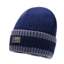 Load image into Gallery viewer, Winter warm chunky fleece lined beanie Hats, Unisex Knitted caps
