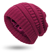 Load image into Gallery viewer, Winter warm chunky knit beanie Hats Unisex solid colors caps
