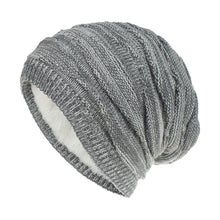 Load image into Gallery viewer, Winter warm chunky knit fleece lined beanie Hats, Unisex caps
